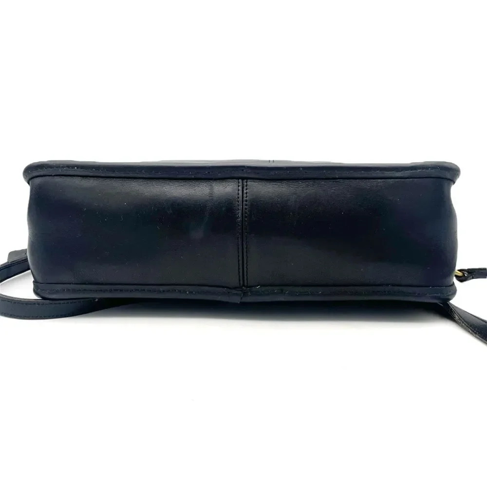 Vintage 70s Coach Leatherworks Black Leather Companion Bag #9300 Made in NYC USA